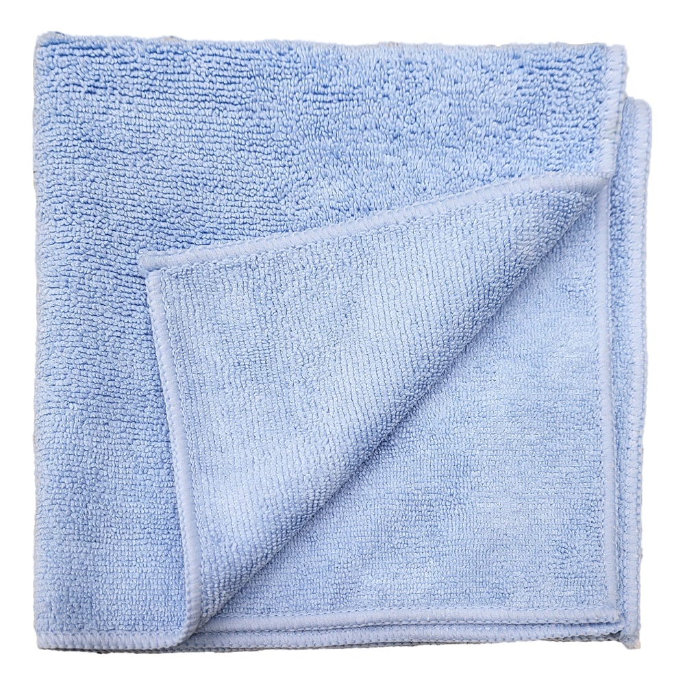 Pro-Clean Basics Microfiber Towels, Terry Microfiber, 16in x 16in, Blue, Pack Of 12 Towels