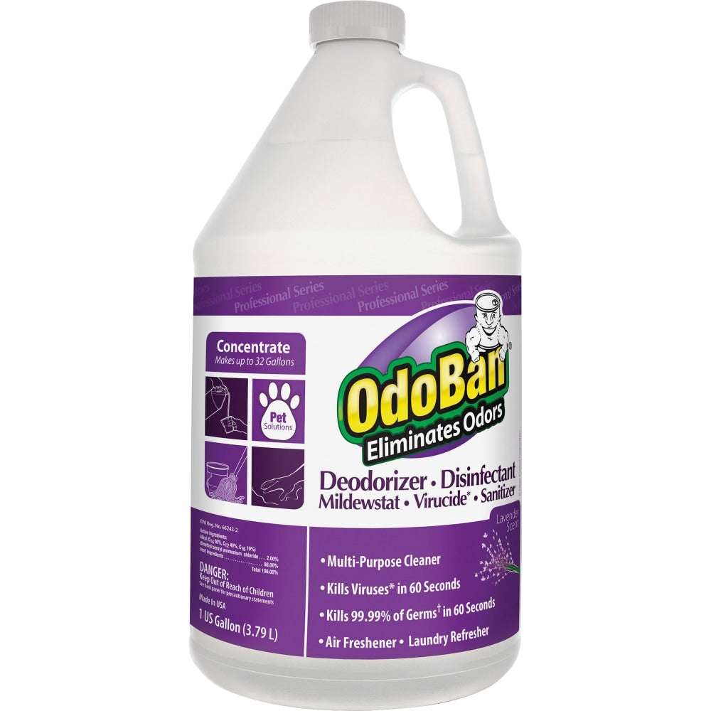 OdoBan Multi-Purpose Deodorizer & Disinfectant Concentrate, Lavender Scent, 128 Oz Bottle