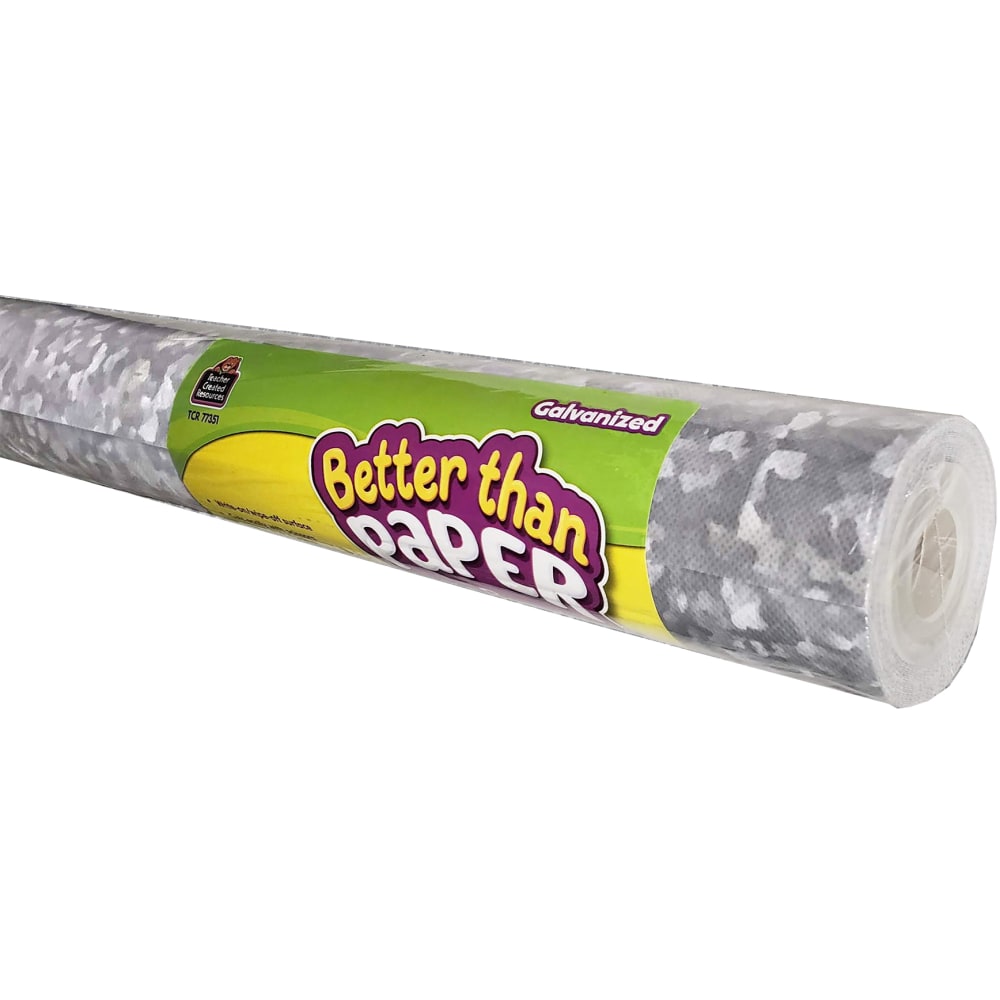 Teacher Created Resources Better Than Paper Bulletin Board Paper Rolls, 4ft x 12ft, Galvanized Metal, Pack Of 4 Rolls