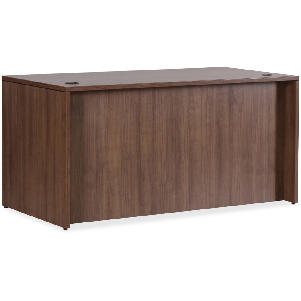 Lorell Essentials 67inW Office Suite Computer Desk Shell, Walnut