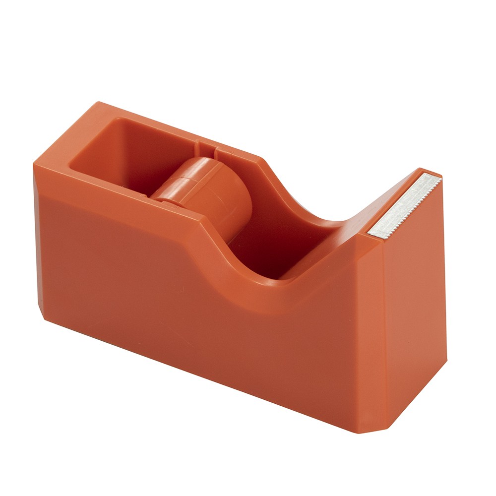 JAM Paper Plastic Tape Dispenser, 4-1/2inH x 2-1/2inW x 1-3/4inD, Orange