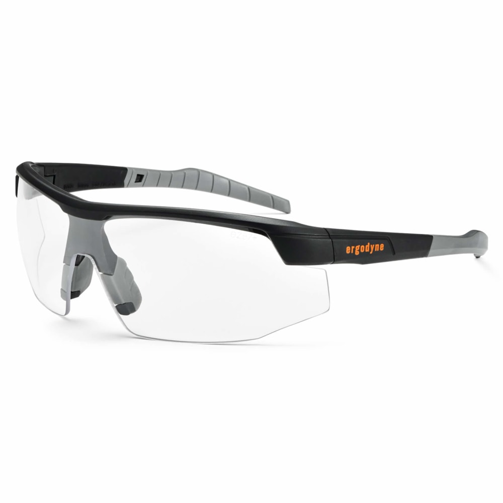 Ergodyne Skullerz Safety Glasses, SkOll, Matte Black Frame Clear Lens