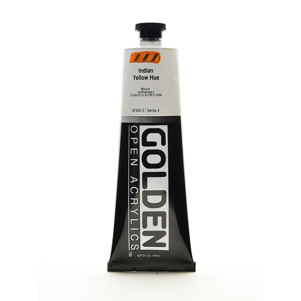 Golden OPEN Acrylic Paint, 5 Oz Tube, Indian Yellow Hue