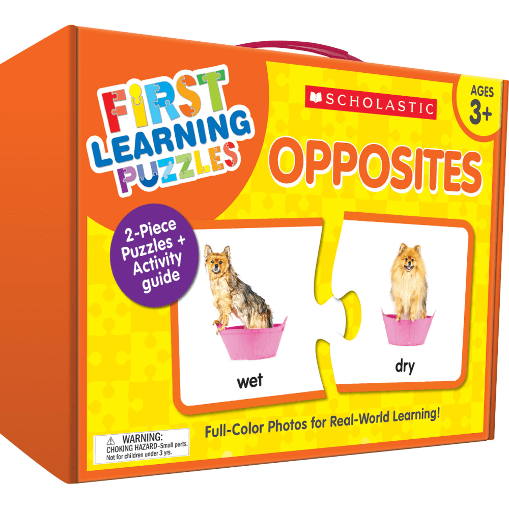 Scholastic First Learning Opposites Puzzles, Pre-K, Pack Of 25 Puzzles