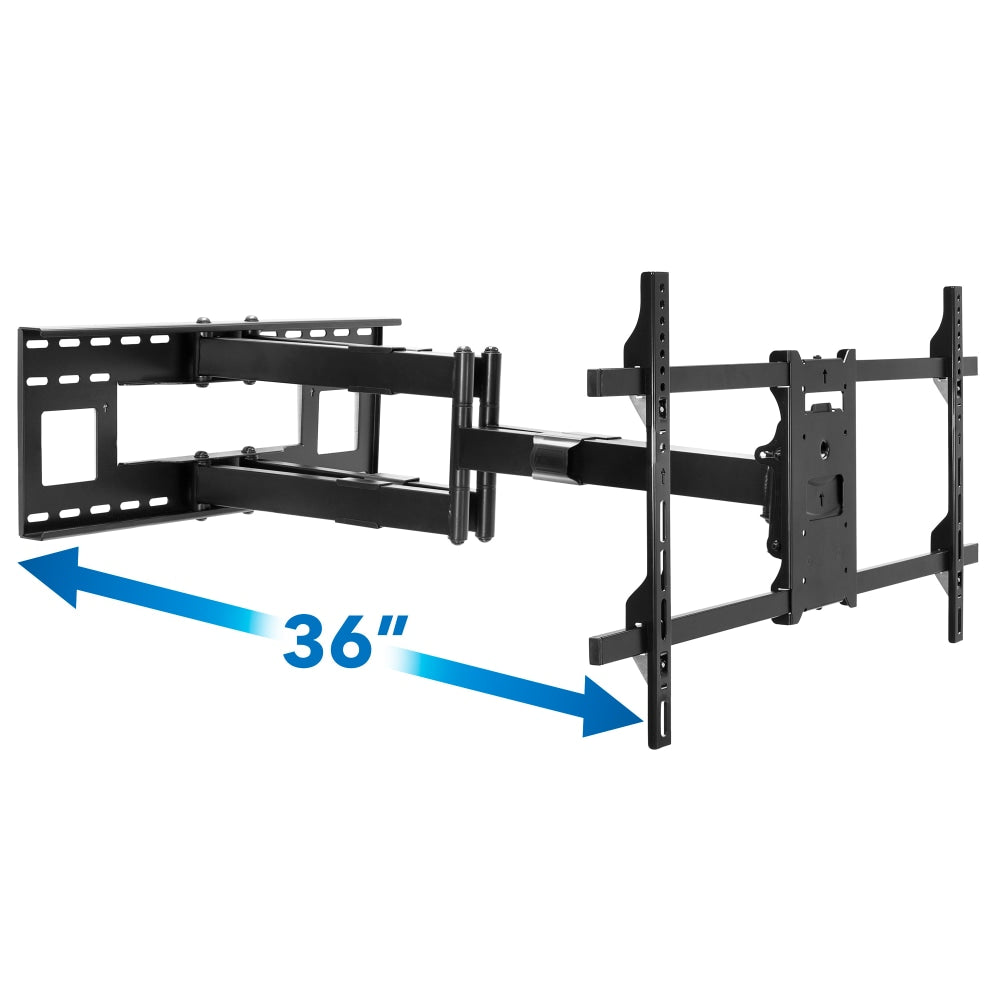 Mount-It! MI-392 Dual Arm TV Wall Mount For Screens 42 - 90in, 12inH x 37-1/2inW x 4inD, Black