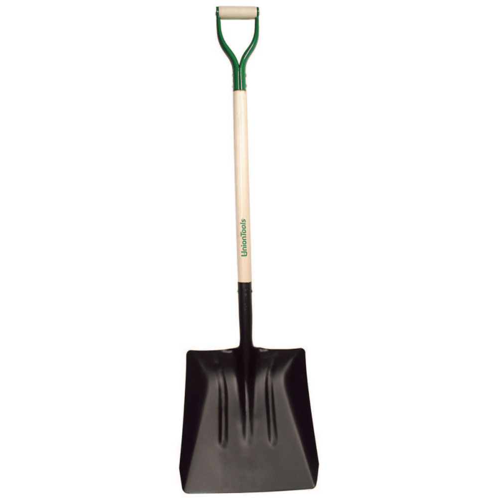 UnionTools Street Shovel with White Ash D-Handle, 14-1/2in W Blade