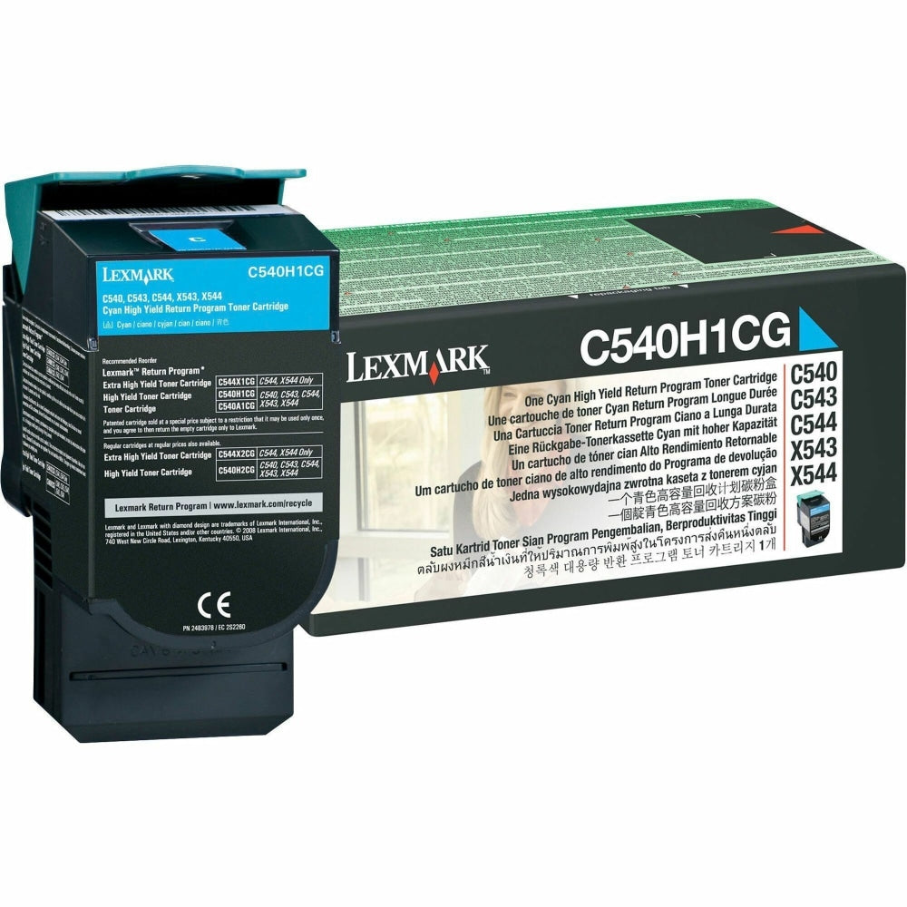 Lexmark C540H1CG Cyan Return Program Toner Cartridge