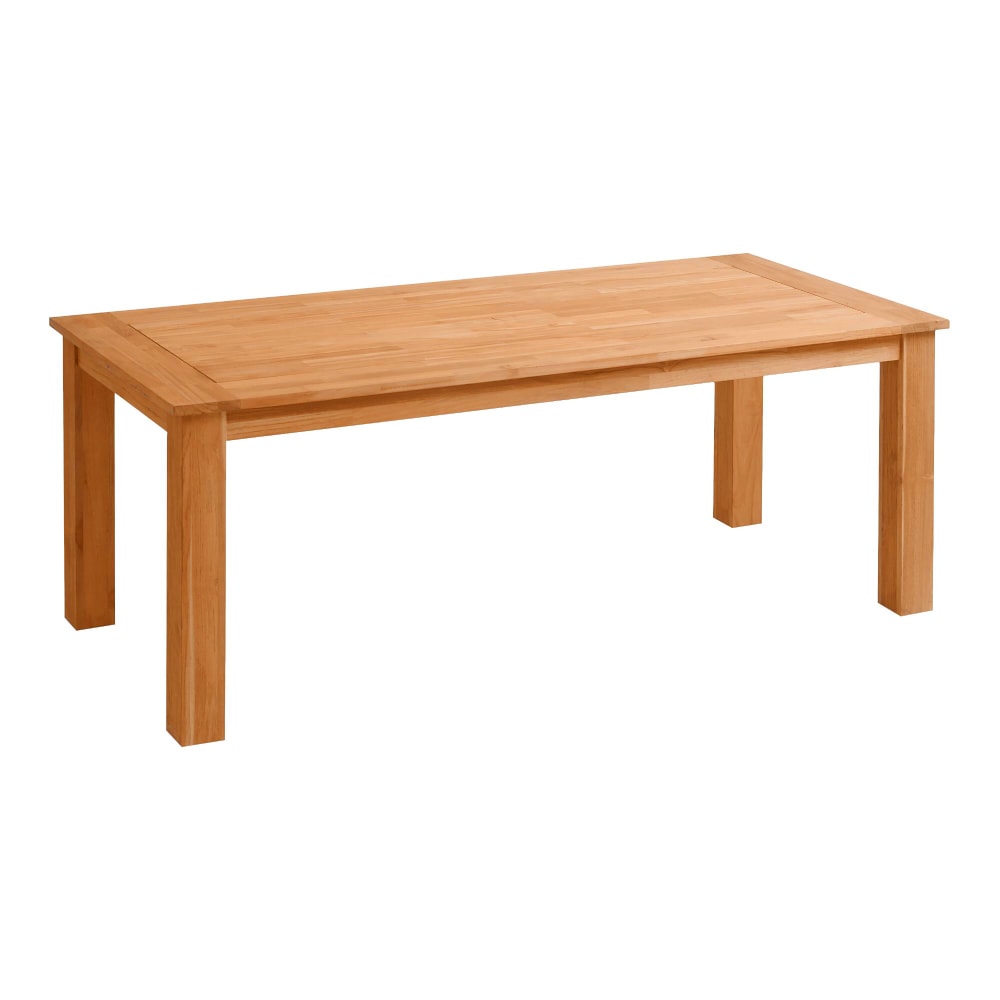 Linon Clemmett Wood Outdoor Furniture Dining Table, 30-1/4inH x 80inW x 36inD, Teak