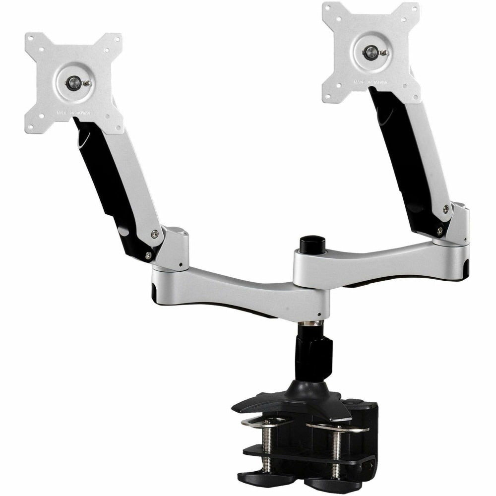 Amer Mounts Dual Articulating Monitor Arm. Supports two 15in-26in LCD/LED Flat Panel Screens - Supports up to 22lb monitors, +90/- 20 degree tilt and VESA 75/100