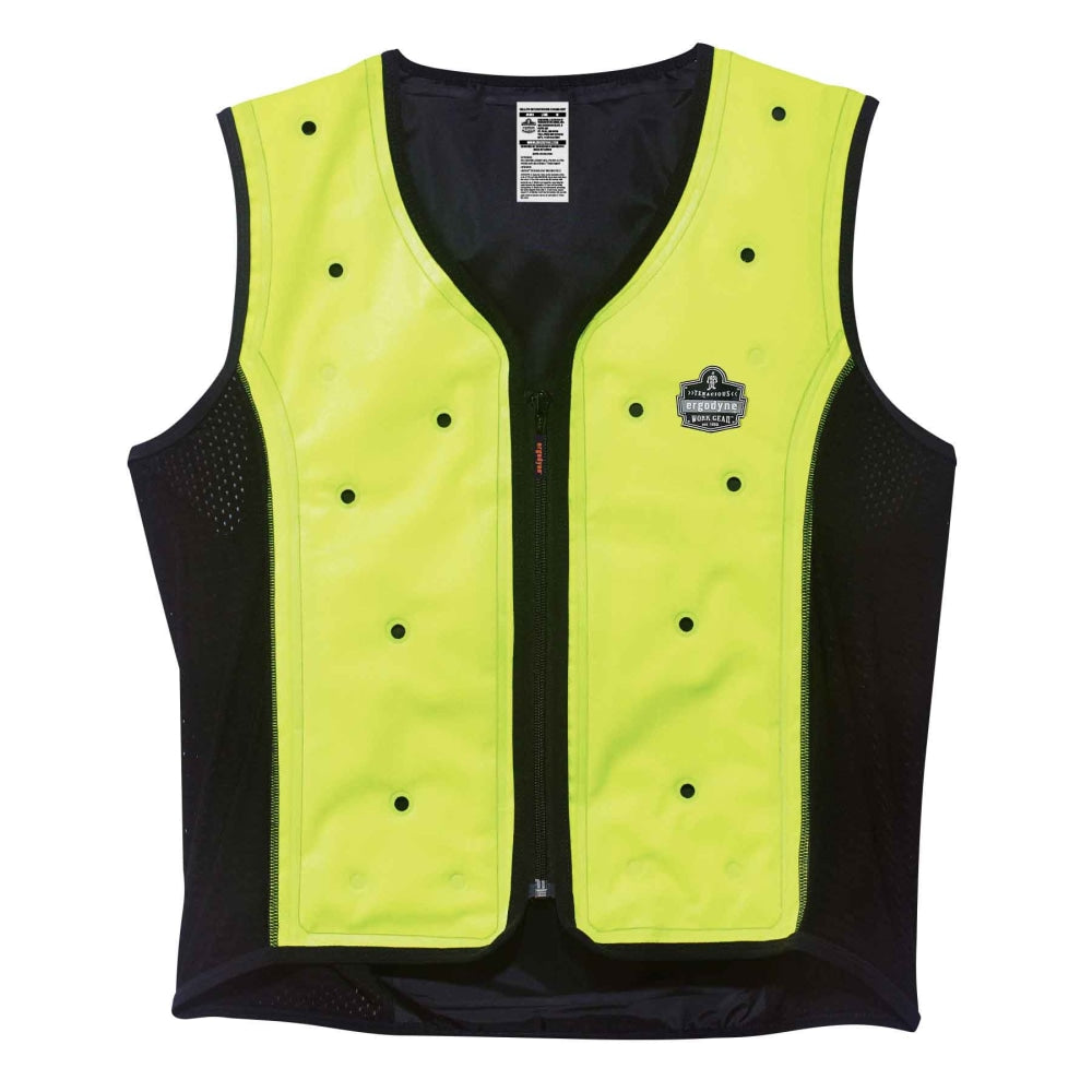 Ergodyne Chill-Its Evaporative Cooling Vest, Premium, Large, Lime, 6685