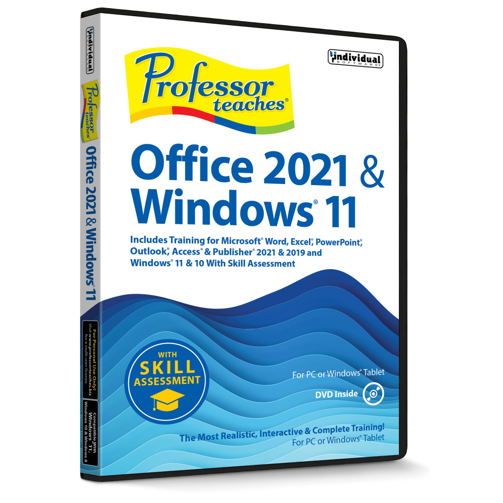 Professor Teaches Office 2021 & Windows 11 With Skill Assessment, CD/Product Key