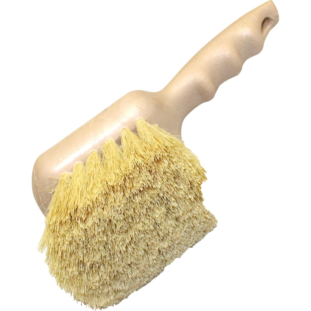 Genuine Joe Tampico Utility Brush - Tampico Bristle - 8.5in Overall Length - 12 / Carton - White