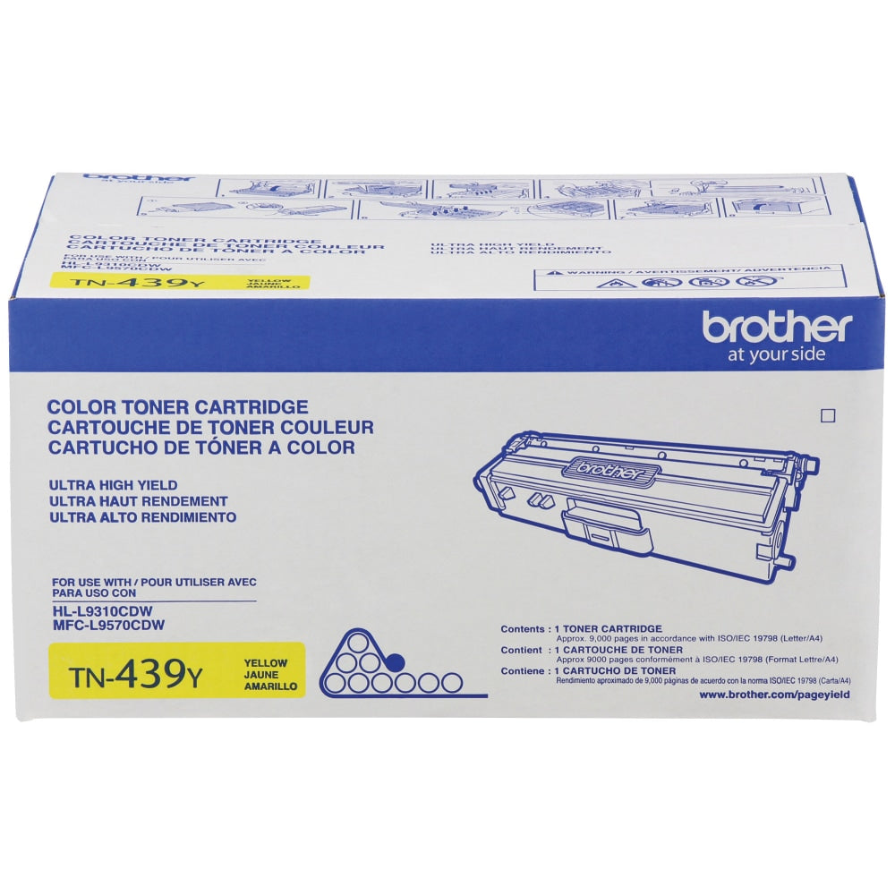 Brother TN-439 Yellow Extra-High Yield Toner Cartridge, TN-439Y