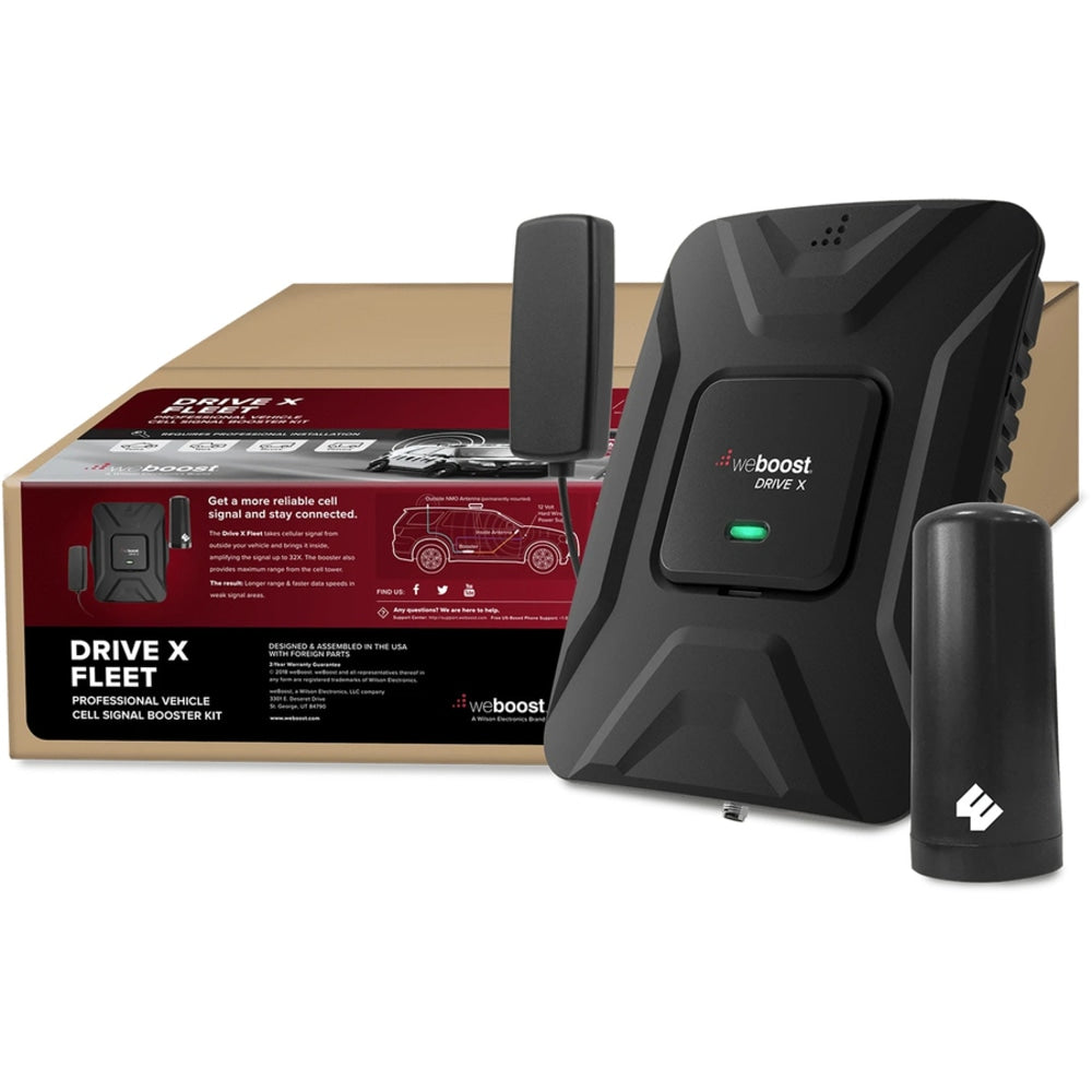 WeBoost Drive X Fleet 473021 Cellular Phone Signal Booster - 700 MHz, 850 MHz, 1700 MHz, 1900 MHz to 700 MHz, 850 MHz, 2100 MHz, 1900 MHz