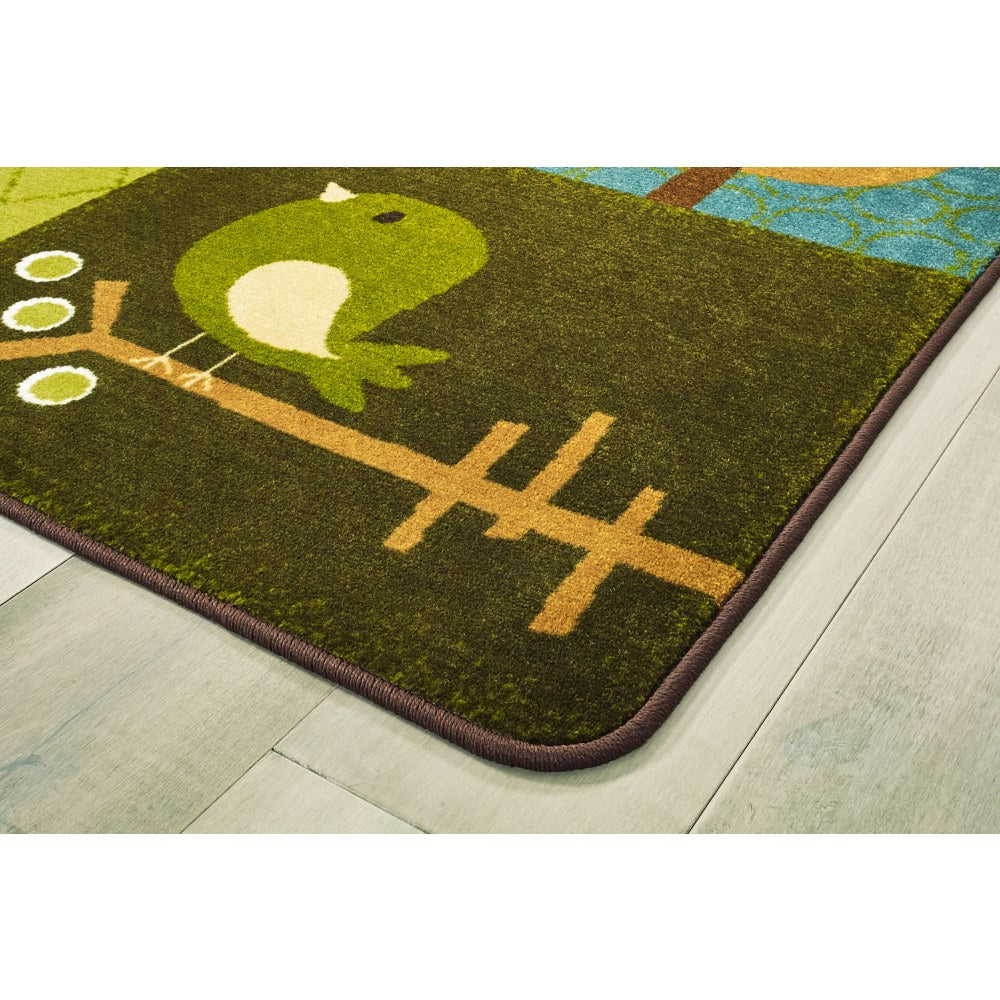 Carpets for Kids KIDSoft Natures Friends Activity Rug, 6ft x 9ft, Brown