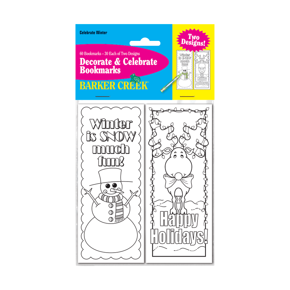 Barker Creek Bookmark Duets, Celebrate Winter, Pack Of 60