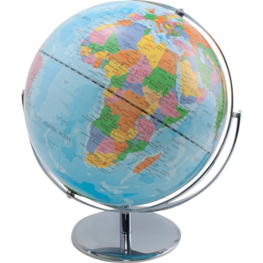 Advantus 12in Political World Globe - 13in Width x 16in Height - 12in Diameter - Multi