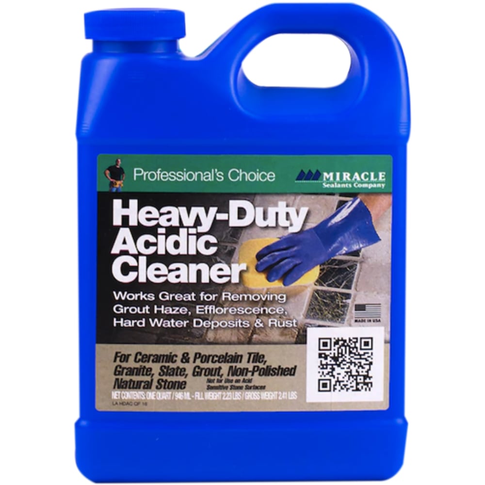 Miracle Sealants Heavy-Duty Acidic Cleaner, 1 Quart, Case Of 6 Bottles