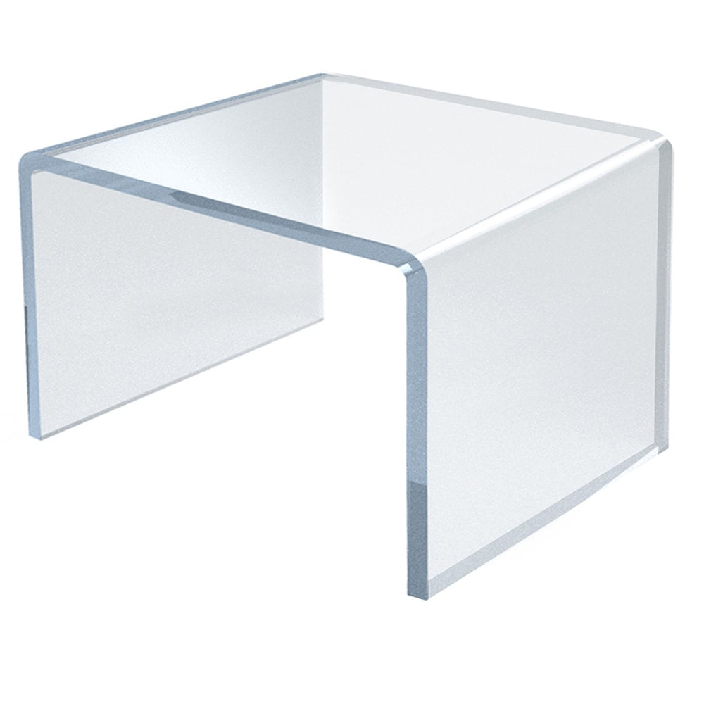 Azar Displays Acrylic Riser Displays, 2-1/2inH x 2-1/2inW x 2-1/2inD, Clear, Pack Of 4 Risers