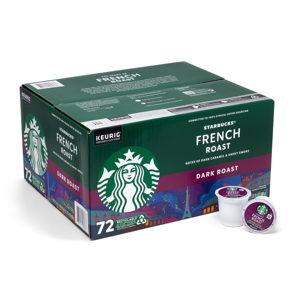 Starbucks French Roast Dark Roast K-Cup Pods, Pack Of 72 Pods