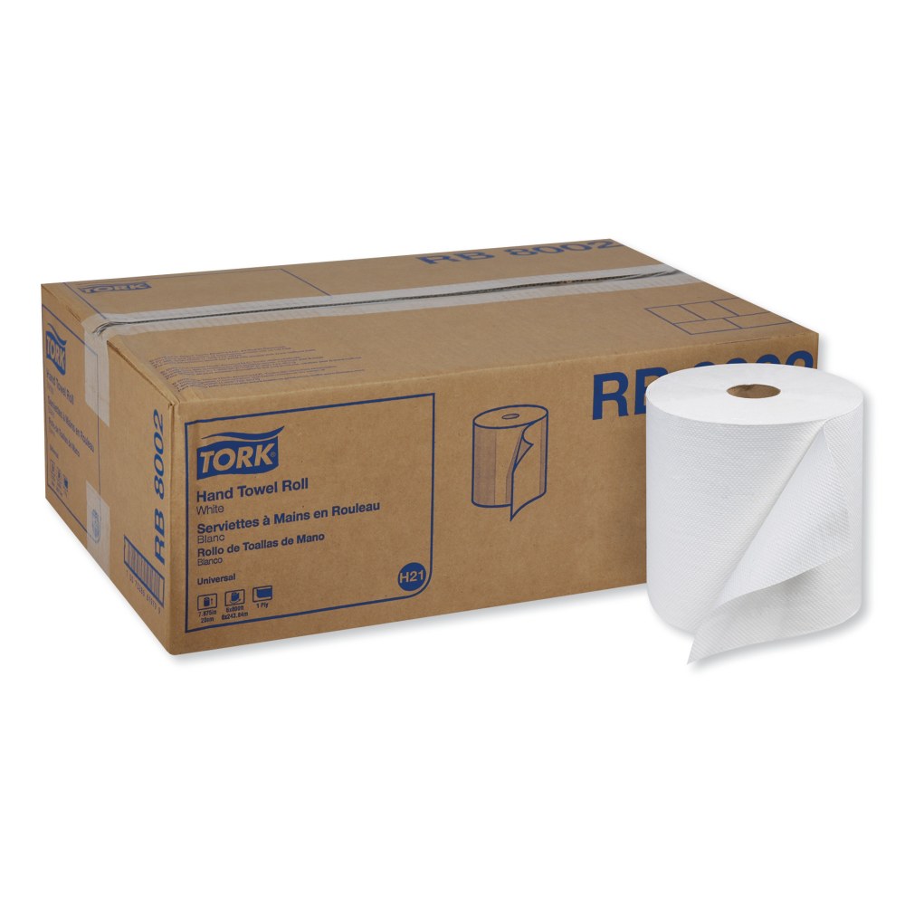 Tork Universal 1-Ply Paper Towels, 800 Sheets Per Roll, Pack Of 6 Rolls