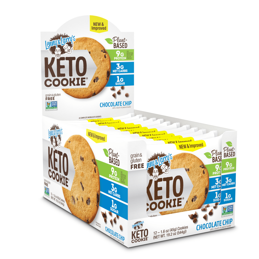 Lenny & Larrys Keto Chocolate Chip Cookies, 1.6 Oz, Pack Of 12 Cookies