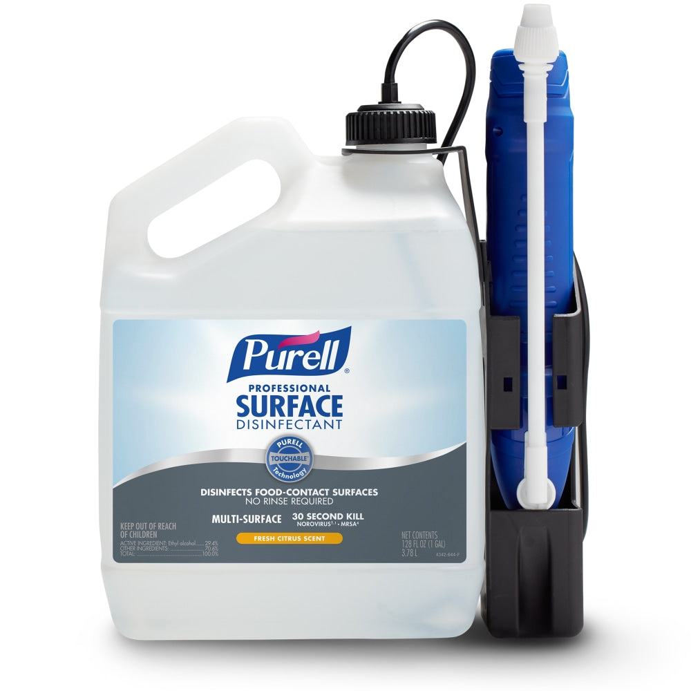 Purell Surface Sanitizer And Disinfectant Battery-Powered Sprayer, 17.6 Oz, Blue