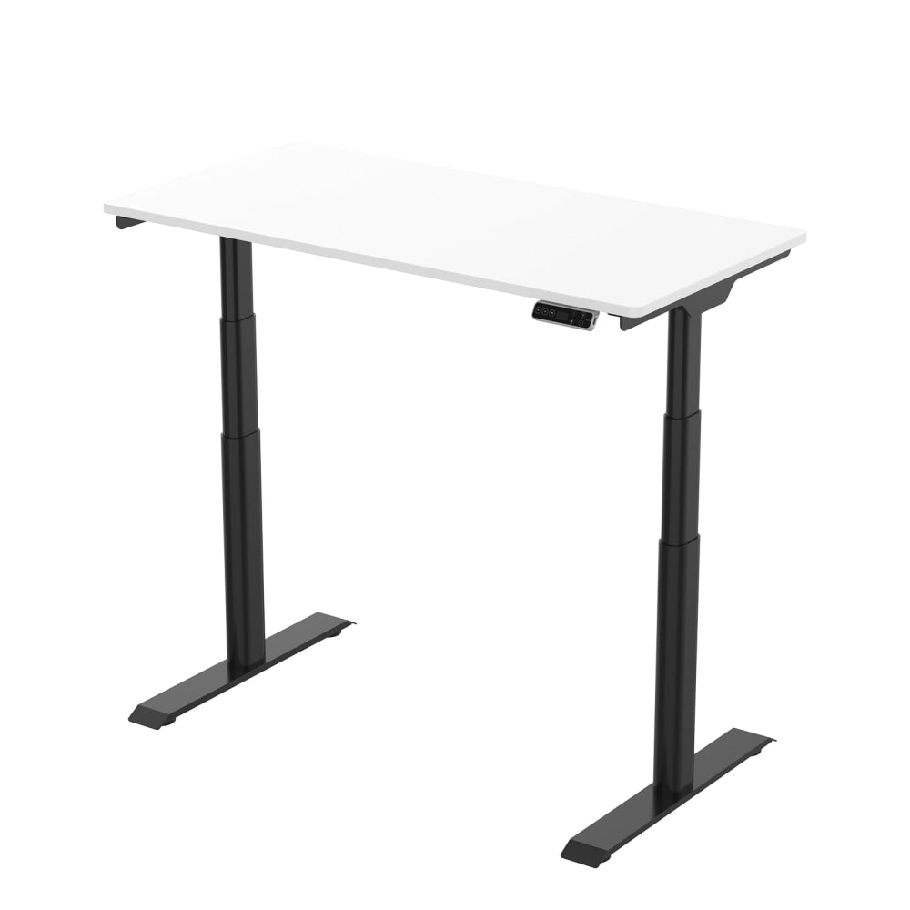 FlexiSpot E8 Electric 48inW Height-Adjustable Standing Desk, White/Black