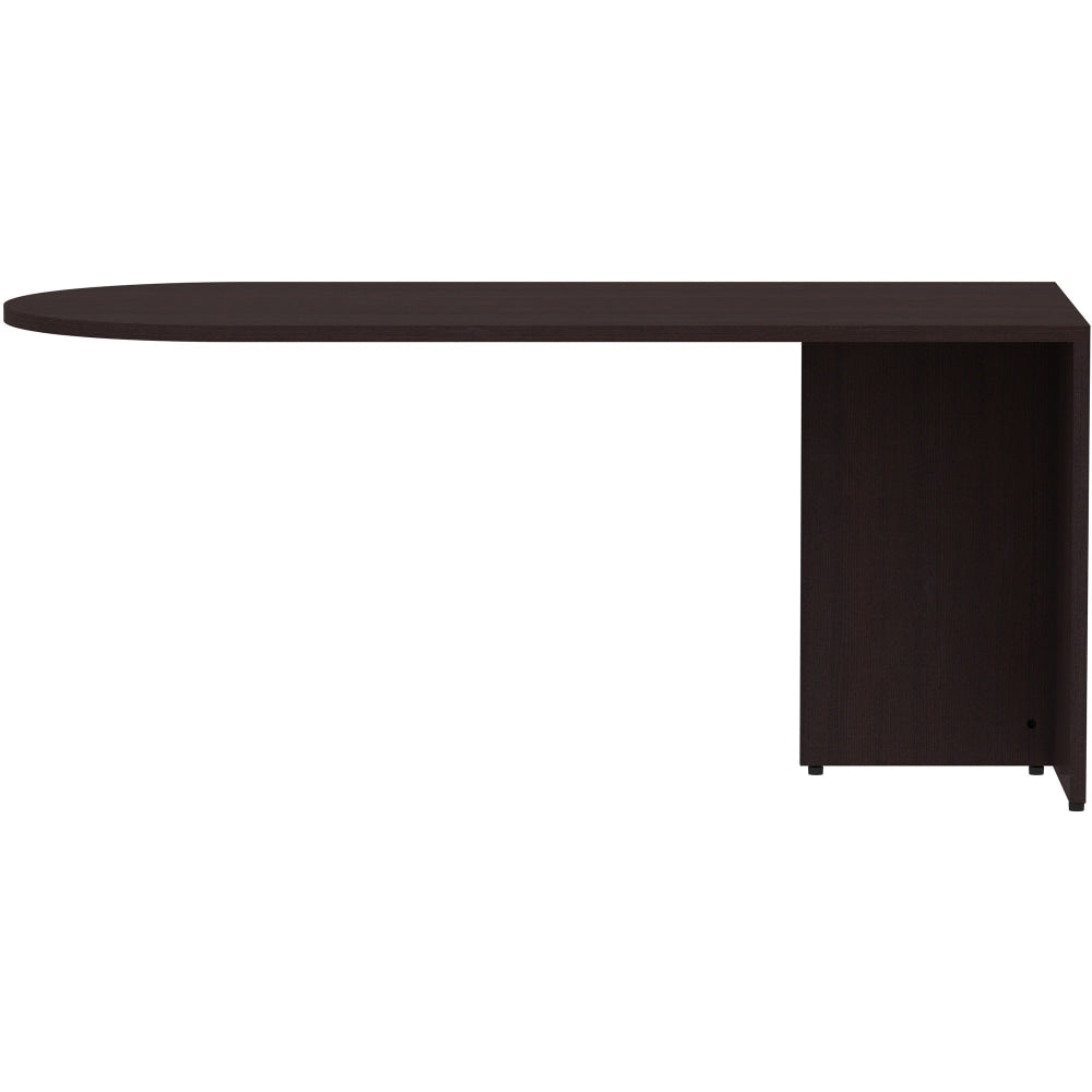 Lorell Essentials 66inW Desk Peninsula, Espresso