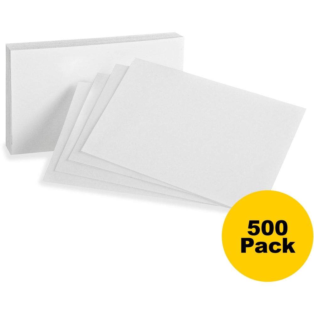 Oxford Printable Index Card - White - 3in x 5in - 85 lb Basis Weight - 500 / Bundle