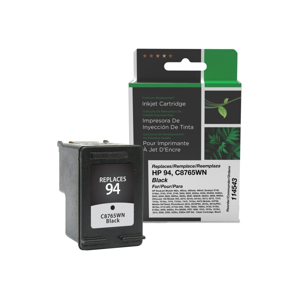 Clover Imaging Group - Black - compatible - remanufactured - ink cartridge (alternative for: HP 94) - for HP Officejet 62XX, 7210, 7310, 7410; Photosmart 2610, 2710, 8150, Pro B8350; psc 23XX