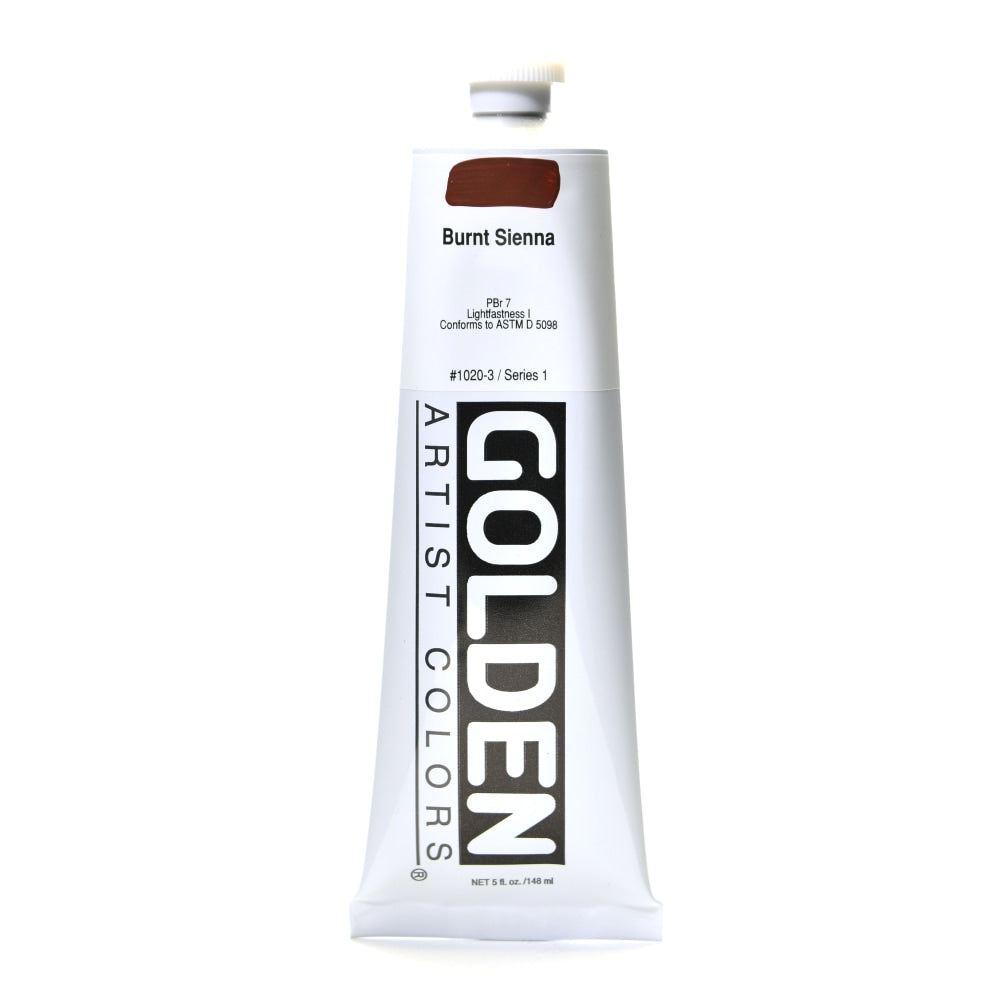 Golden Heavy Body Acrylic Paint, 5 Oz, Burnt Sienna