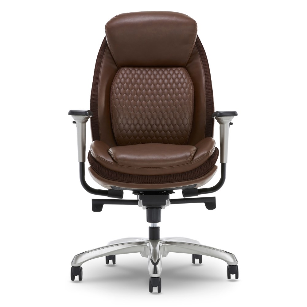 Shaquille O-Neal Zethus Ergonomic Bonded Leather High-Back Executive Chair, Brown