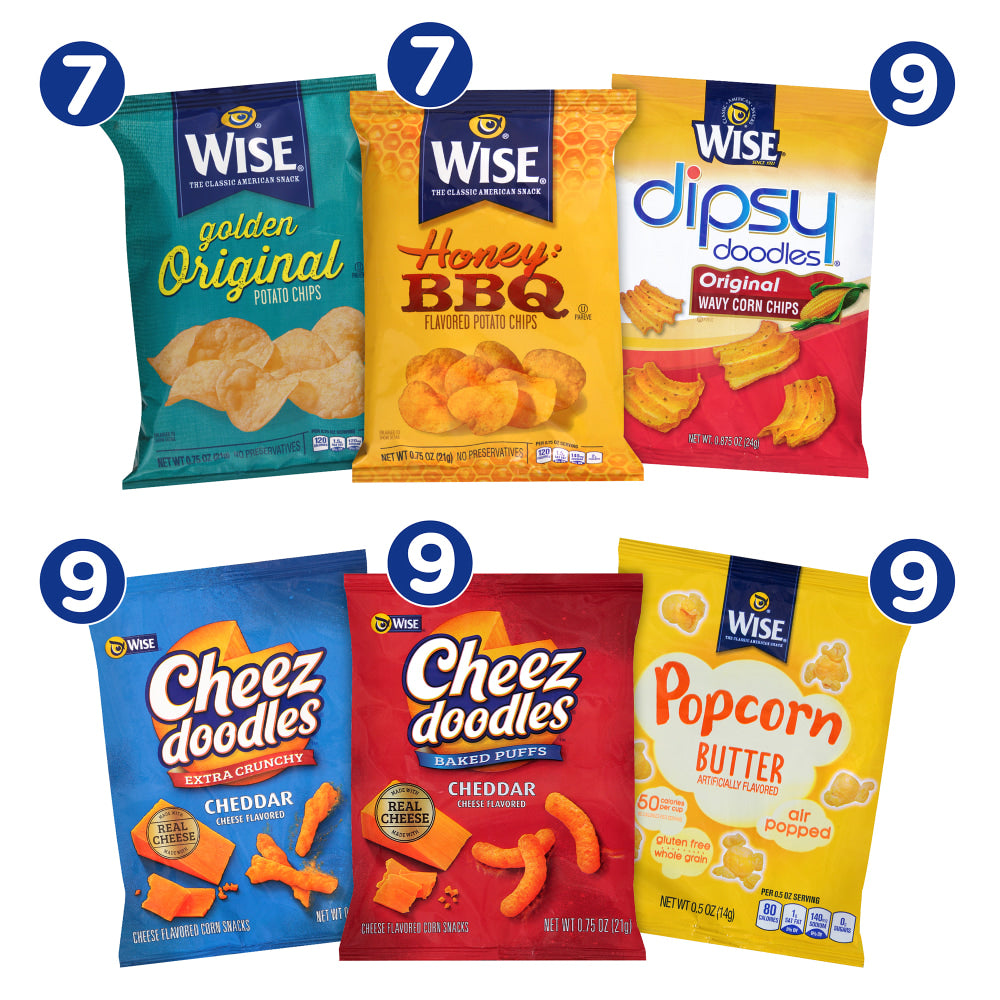 Wise Foods Grab & Snack Variety Pack, Pack Of 50 Bags