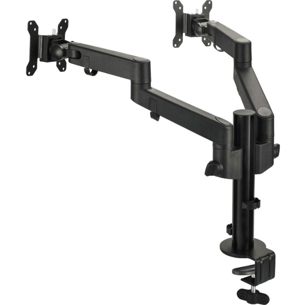 SIIG Dual Arm Pole Multi-Angle Replaceable Articulating Monitor Desk Mount - 14in to 30in - Heavy Duty Multi-Adjustable Mount - Up to 17.6lbs