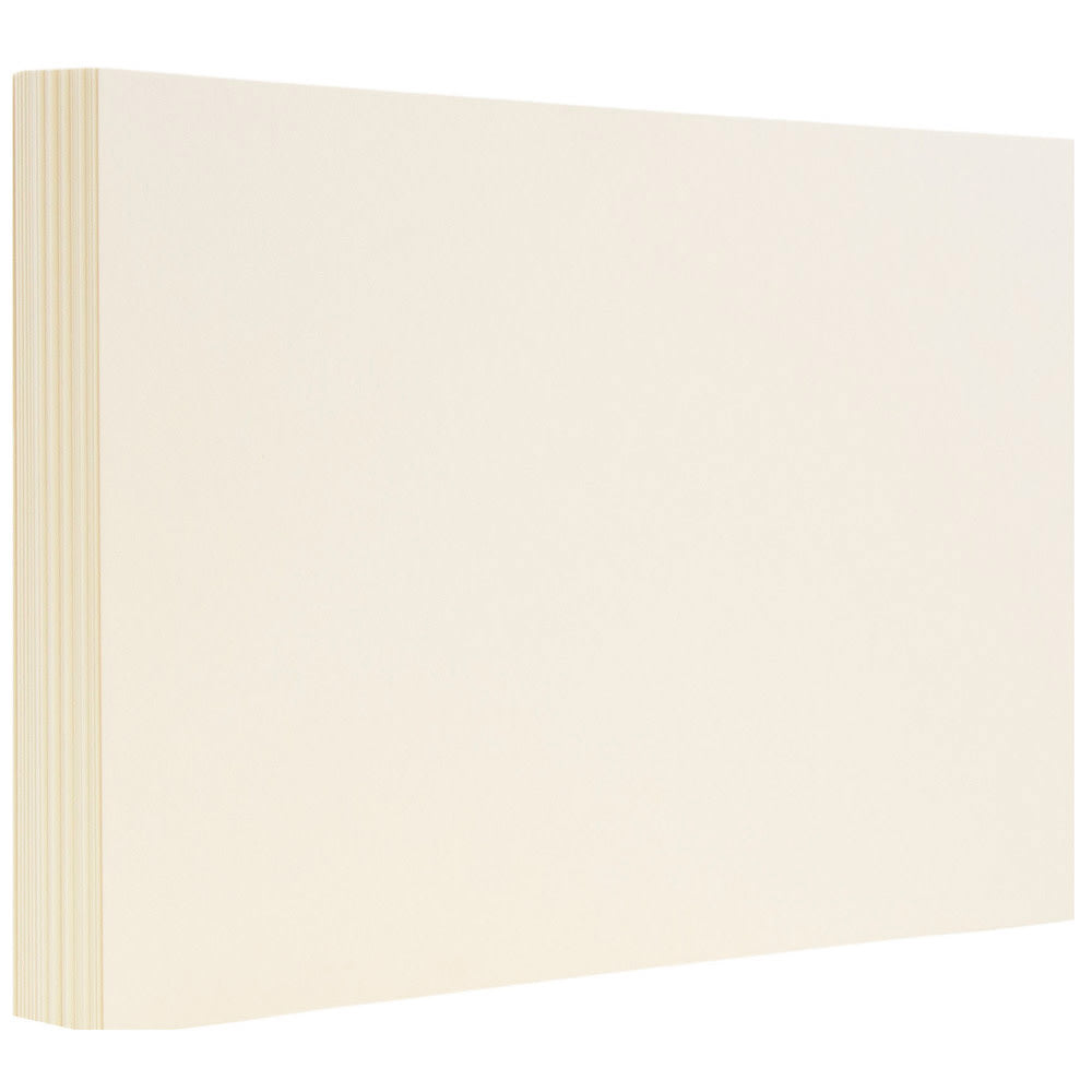 JAM Paper Note Cards, 4 5/8in x 6 1/4in, Ivory, Pack Of 100