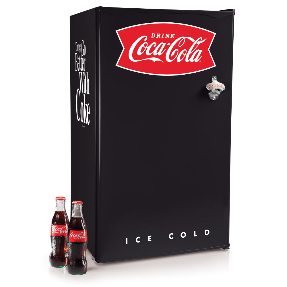 Coca-Cola 3.2 Cu Ft Refrigerator With Freezer, Black