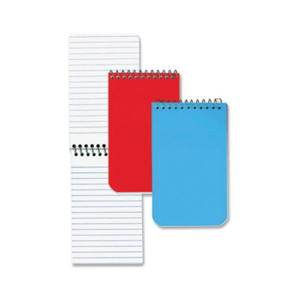 Rediform Wirebound Memo Notebook, 3in x 5in, 60 Sheets, Assorted Colors