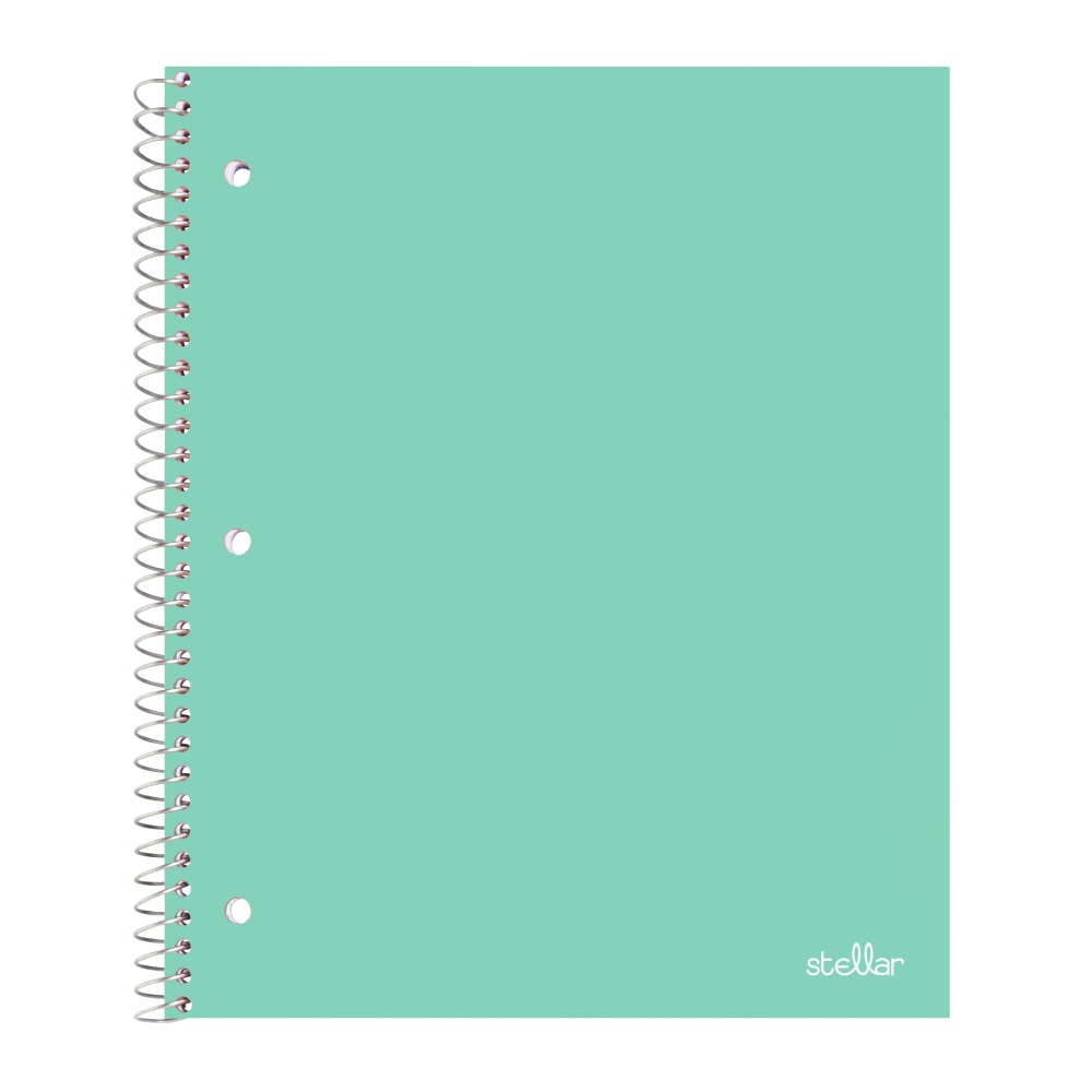 Office Depot Brand Stellar Poly Notebook, 8-1/2in x 11in,  1 Subject, College Ruled, 100 Sheets, Mint