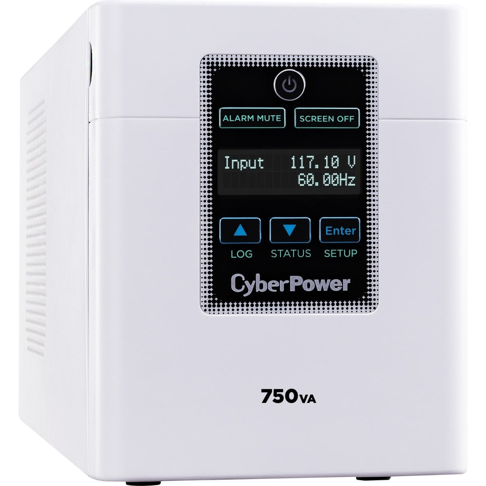 CyberPower M750L Medical UPS Systems - 750VA/600W, 120 VAC, NEMA 5-15P-HG, Mini-Tower, 6 Outlets, LCD, PowerPanel Business, $400000 CEG, 3YR Warranty