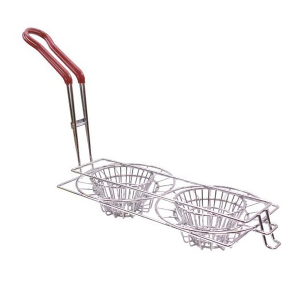 Tablecraft Double Taco Cup Fryer Basket, Silver