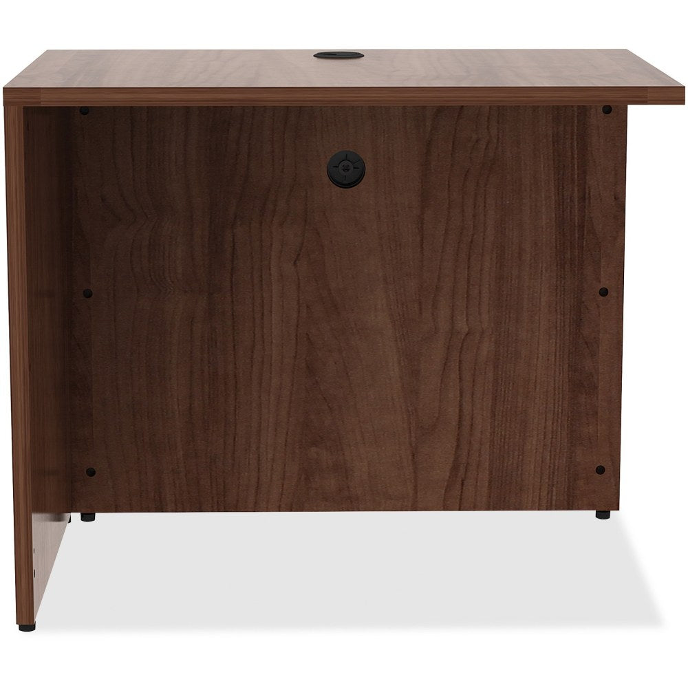 Lorell Essentials 36inW Reverse Desk Return Shell, Walnut