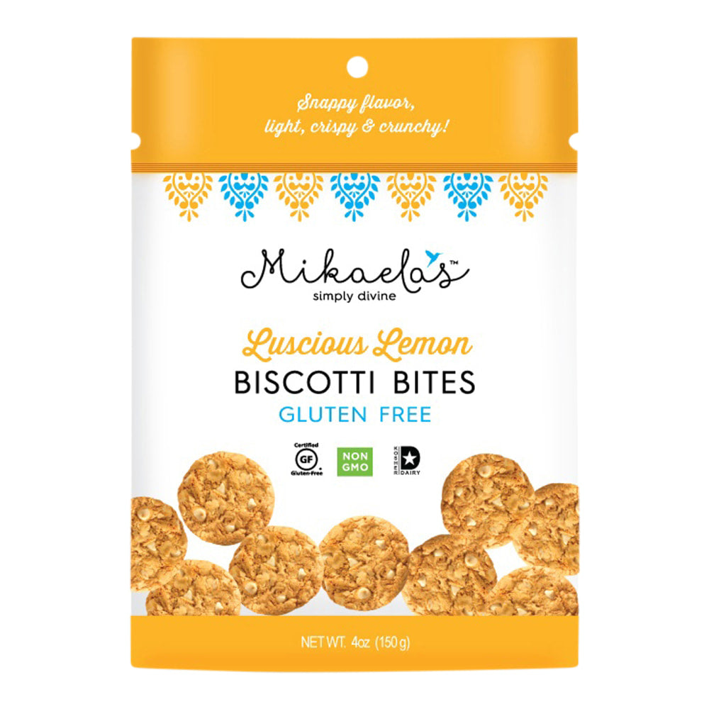 Mikaelas Simply Divine Biscotti Cookies, Luscious Lemon, Box Of 96 Cookies