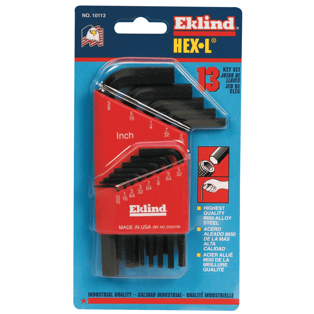 Eklind 13-Piece Short Arm L Hex Key Set