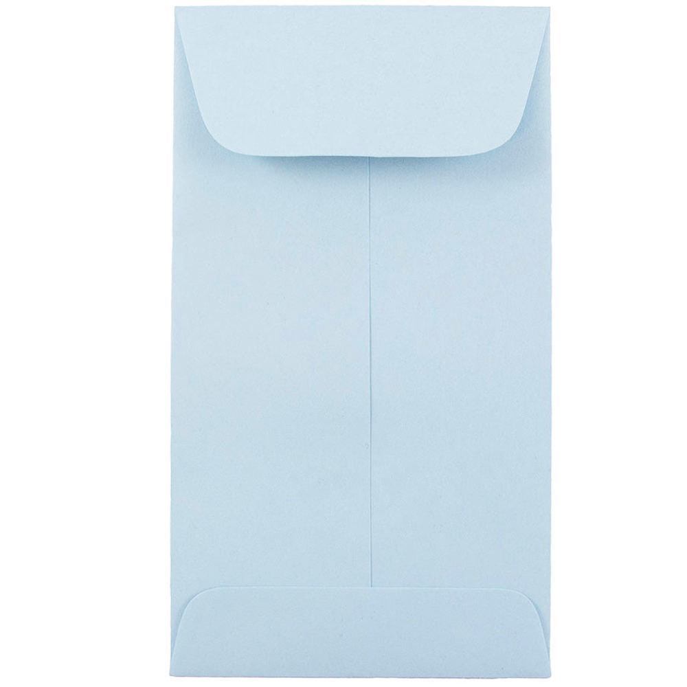 JAM Paper Coin Envelopes, #6, Gummed Seal, Baby Blue, Pack Of 50 Envelopes