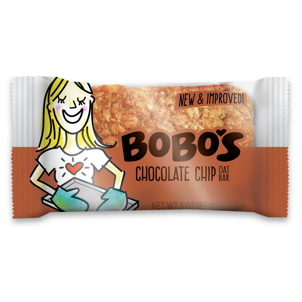 BoBos Oat Bars, Chocolate Chip, 3.5 Oz, Box of 12 Bars