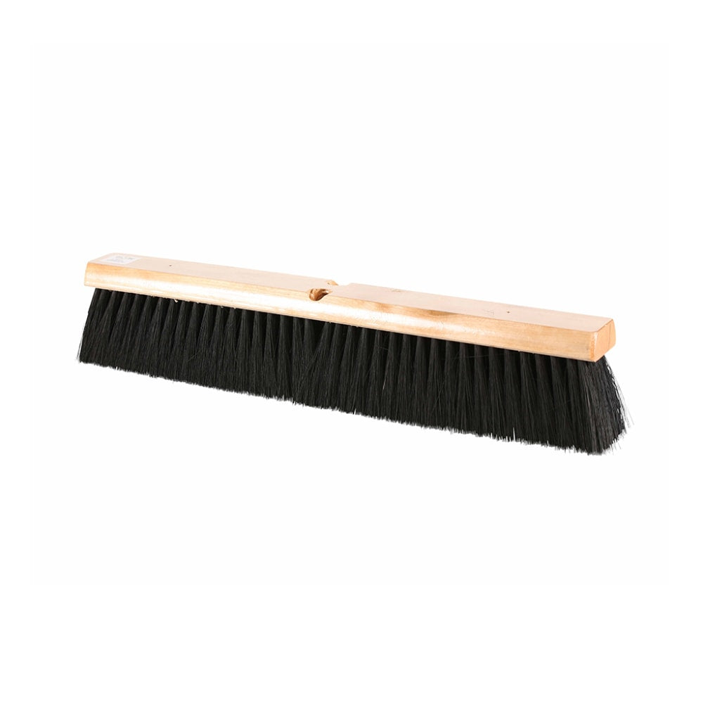 Globe Commercial Products Tampico Push Broom Head, 18in x 3-3/4in, Black