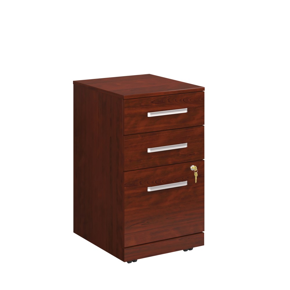 Sauder Affirm 20inD Vertical 3-Drawer Mobile File Cabinet With Lock, Classic Cherry