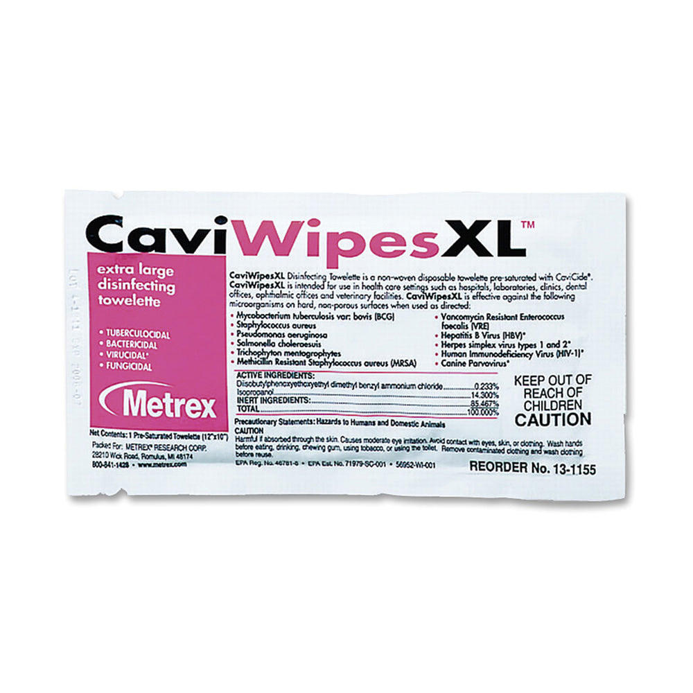 Unimed CaviWipesXL Disinfecting Towelettes, Box Of 50