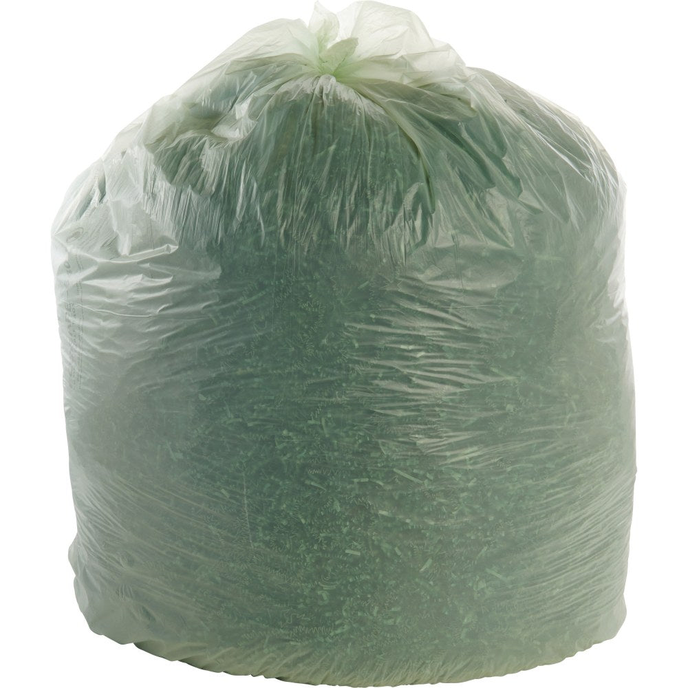 Stout EcoSafe-6400 Compostable Compost  Bags, 0.85 mil, 64-Gallon, Green, Box Of 30